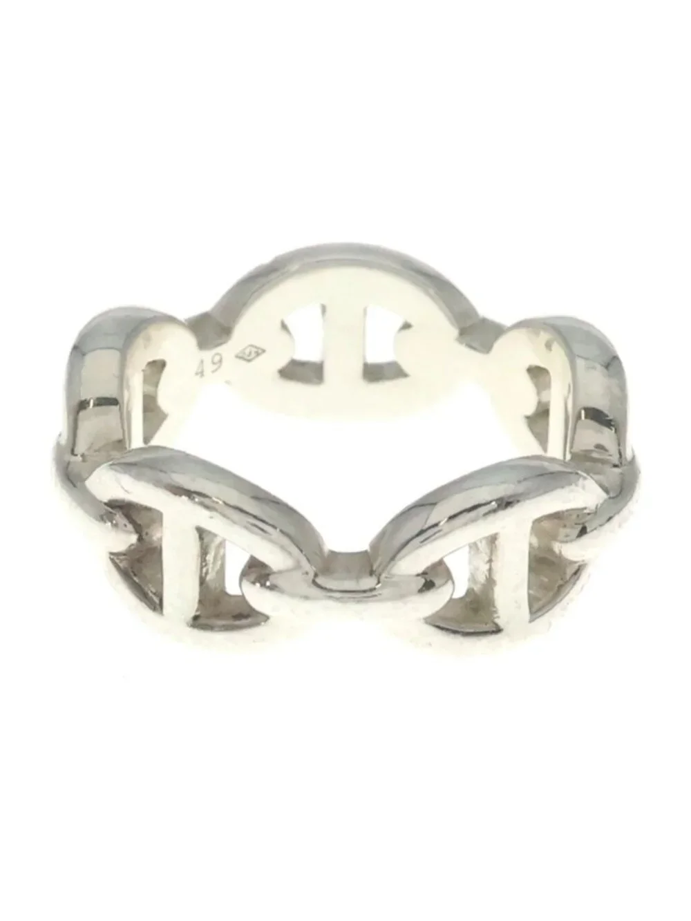 Hermes Chaine D'Ancre Enchainee 925 Sterling Silver Ring
